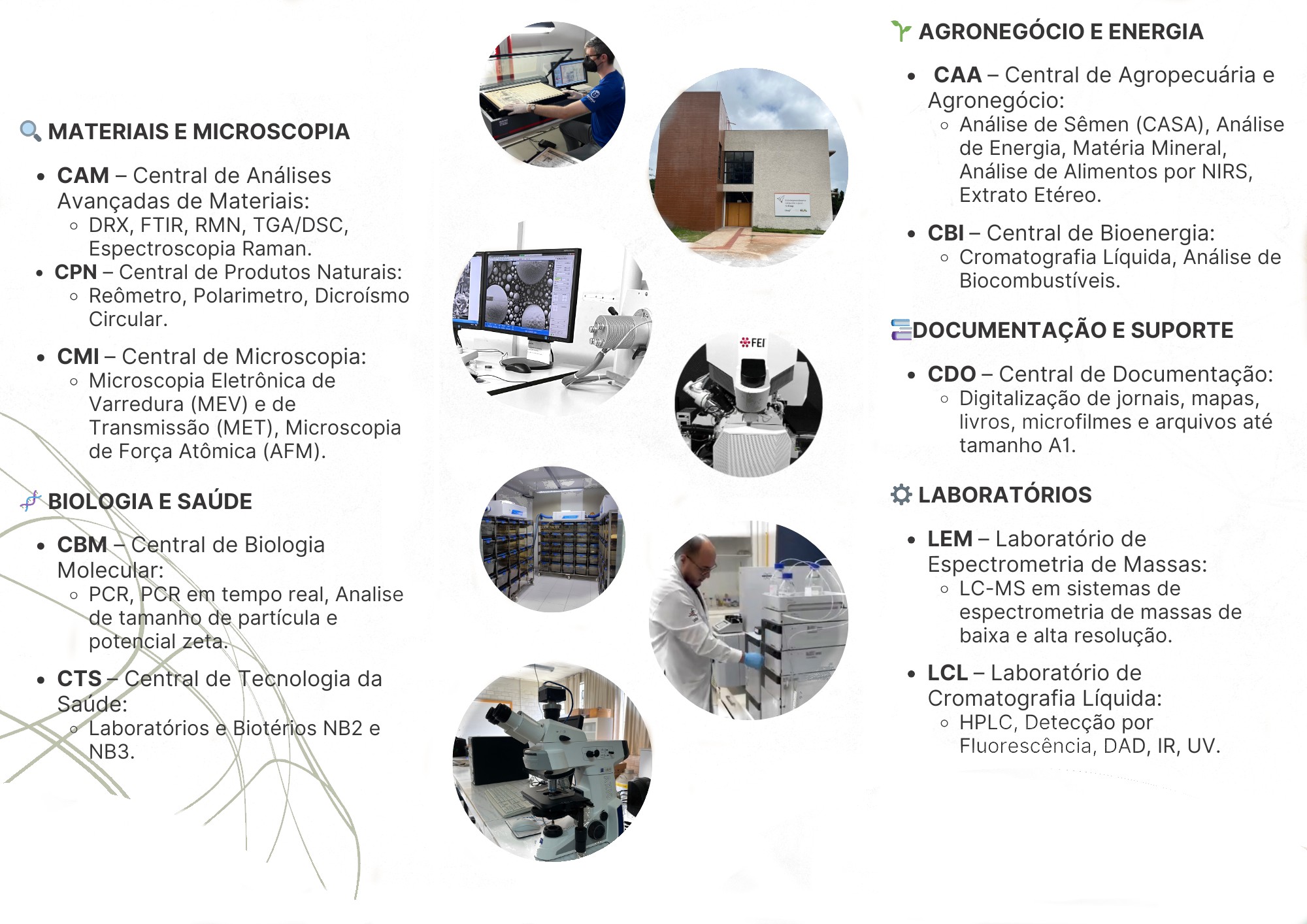 Centrais e Laboratórios do COMCAP